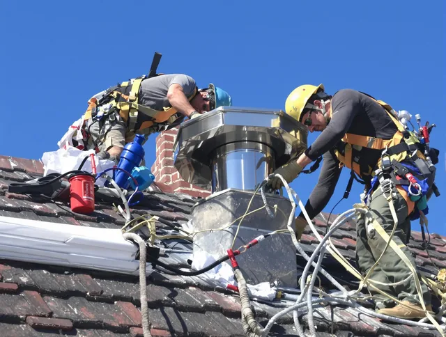 Protective chimney cap installed by Avon Chimney Sweep in Avon, CT