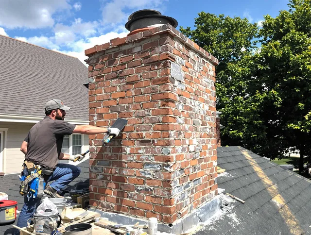Completed chimney rebuild by Avon Chimney Sweep in Avon, CT