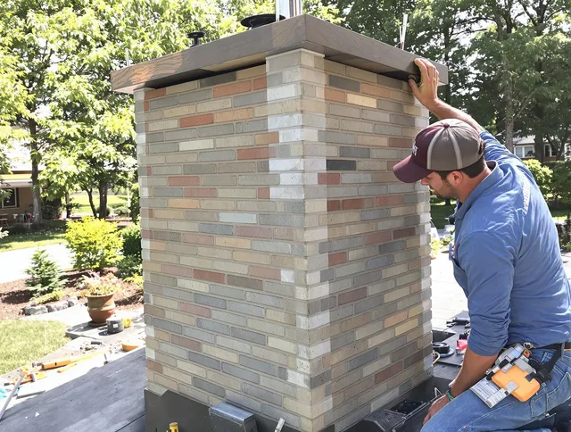 Avon Chimney Sweep completing a modern chimney remodel in Avon, CT