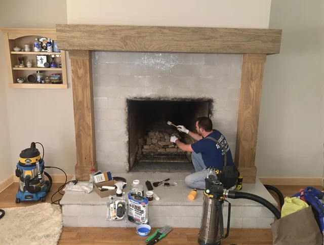 Detailed creosote removal process by Avon Chimney Sweep in Avon, CT