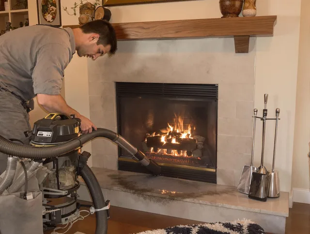 Routine fireplace upkeep by Avon Chimney Sweep in Avon, CT