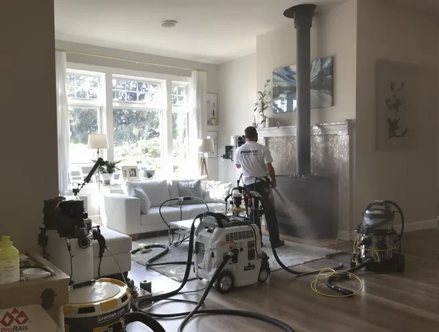 Soot removal service by Avon Chimney Sweep for a fireplace in Avon, CT